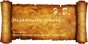 Hajdukovics Dániel névjegykártya